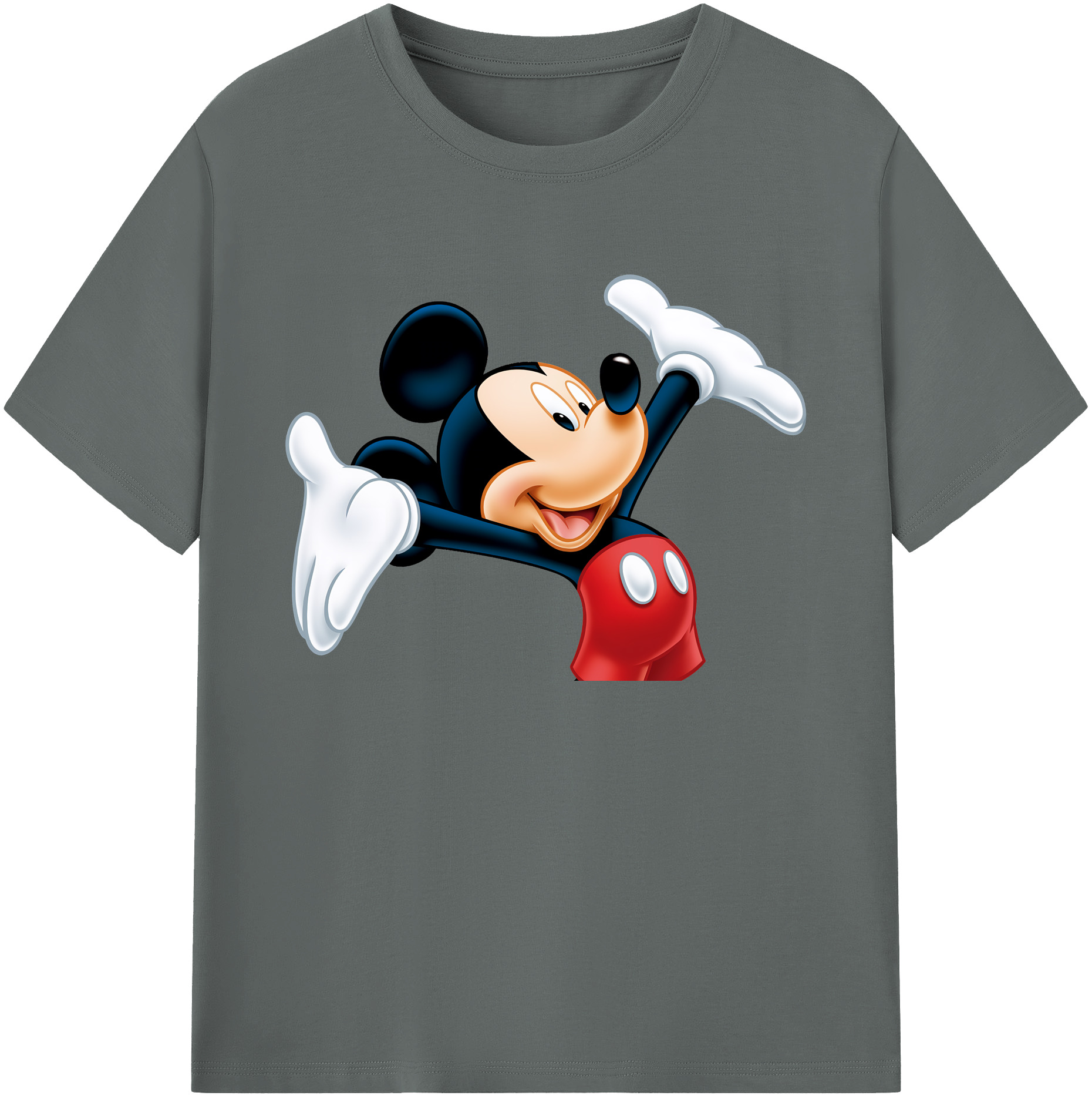 ミッキーマウス Mickey Mouse 綿100％ メンズ半袖Tシャツ｜肌触りやわらか＆通気性